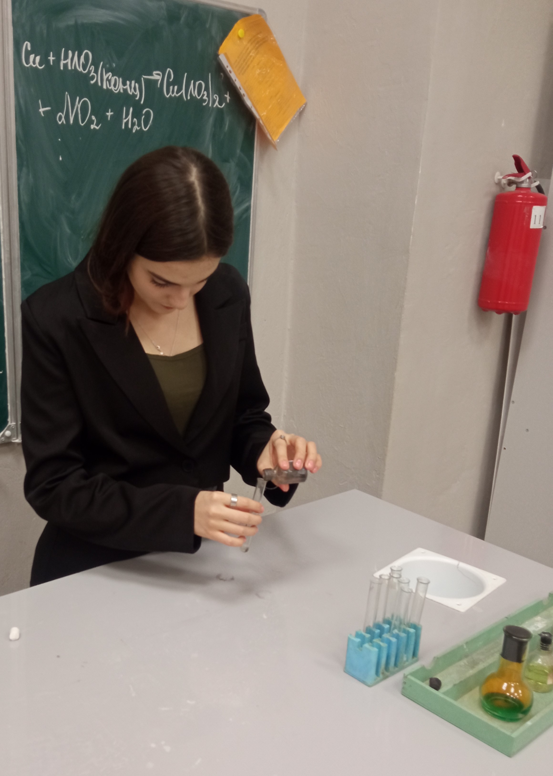 Практическая работа  в 9-х классах Решение экспериментальных задач по теме Важнейшие неметаллы и их соединения.